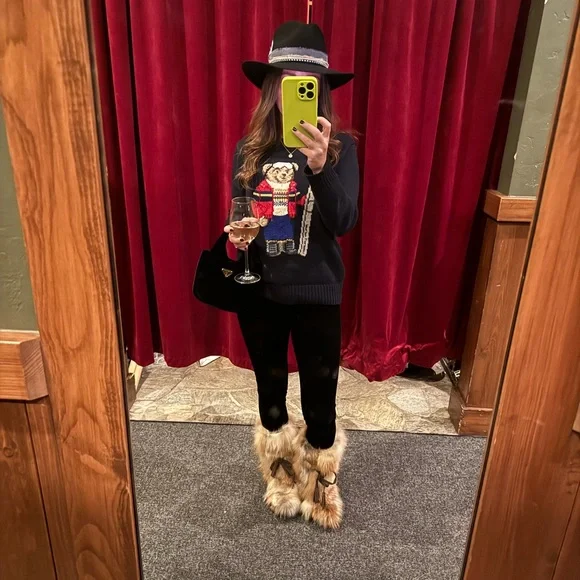 Polo by Ralph Lauren Navy Sweater with Bear Design - Picture 7 of 7